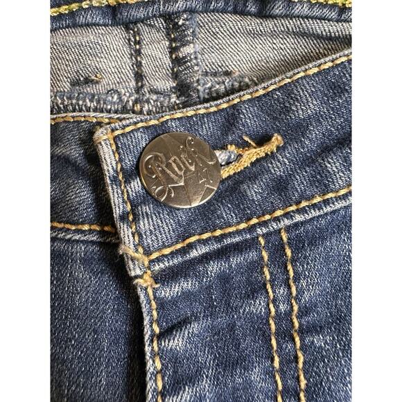 Rock 47 by Wrangler Jeans Womens 30x32 Blue Denim Low Rise Bootcut Western Horse - Picture 10 of 16